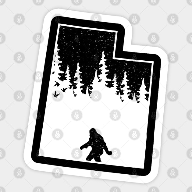 Utah Bigfoot Gift Sticker by Tesszero